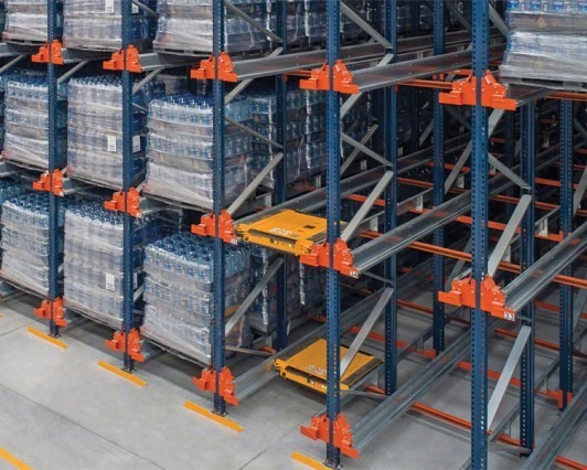 Automated pallet shuttle racking